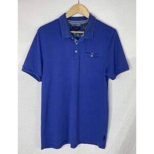 Ted Baker London Shirt Mens 4 Large Short Sleeve Polo Blue